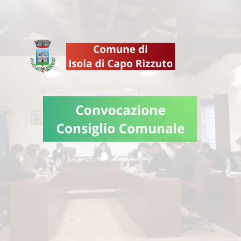 Convocazione Consiglio Comunale del 11.01.21