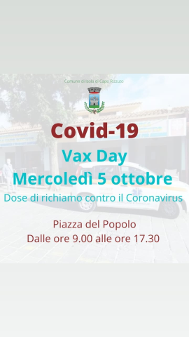 Covid-19, mercoledì 5 ottobre Vax Day per la 4^dose