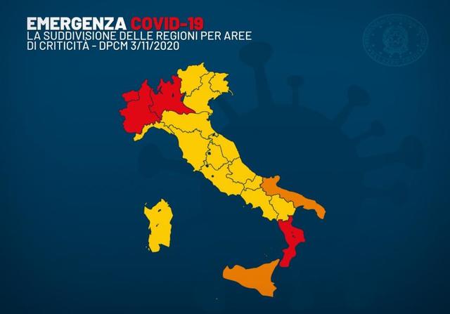 DPCM del 3 Novembre: Calabria Zona Rossa. Il decreto completo
